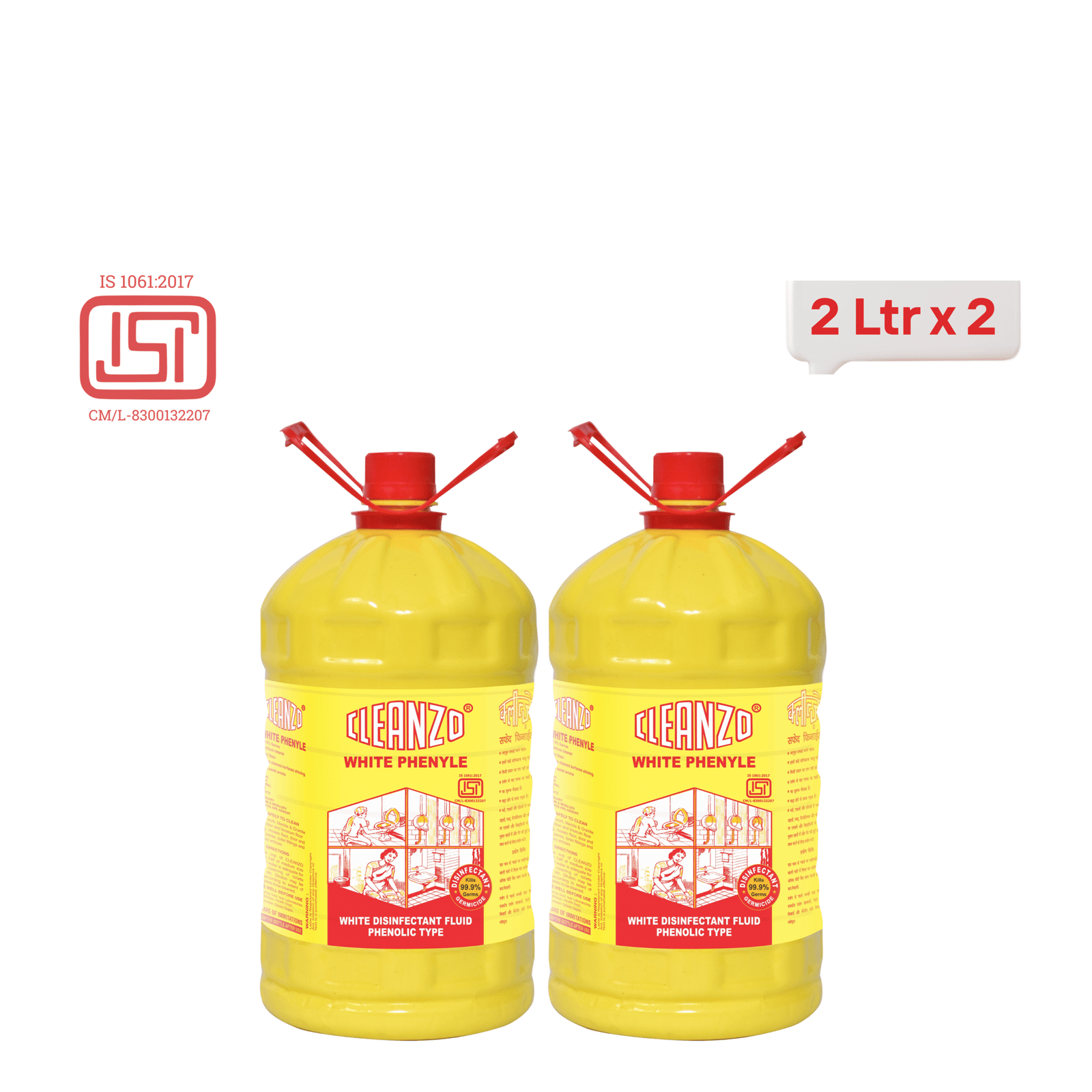 Cleanzo White Phenyl – 2L × 2